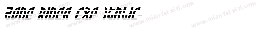 Zone Rider Exp Italic字体转换